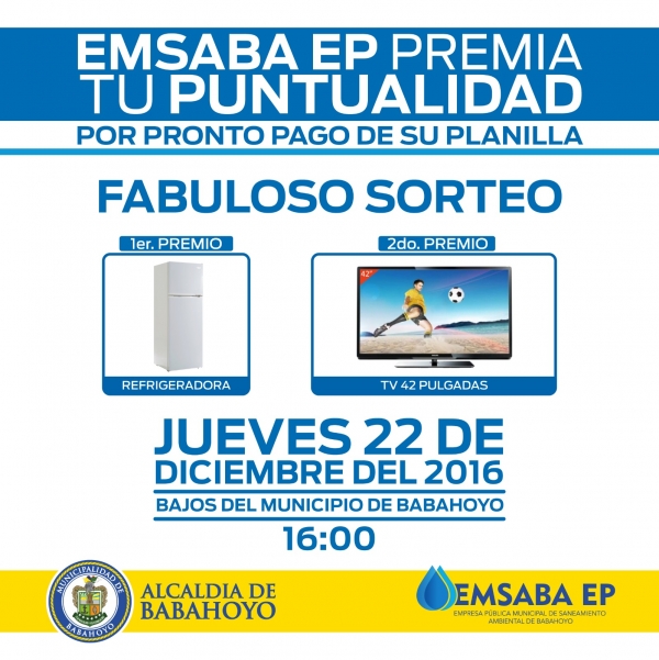 EMSABA EP TE INVITA A PARTICIPAR EN ESTE FABULOSO SORTEO